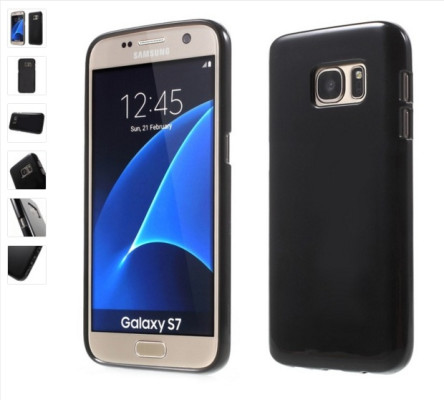 Силиконови гърбове Силиконови гърбове за Samsung Силиконов гръб ТПУ гланц JELLY CASE за Samsung Galaxy S7 G930 черен
